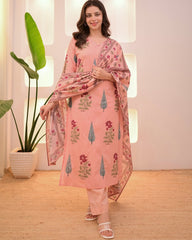 Finest Floral print Kurta (set of 3)