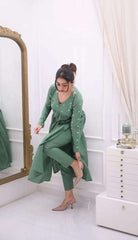 Floral Embroidered Pure Cotton Kurta set Eraya