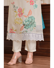 Beautiful digital printed orzanza kurta (set of 3)