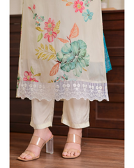 Beautiful digital printed orzanza kurta (set of 3)