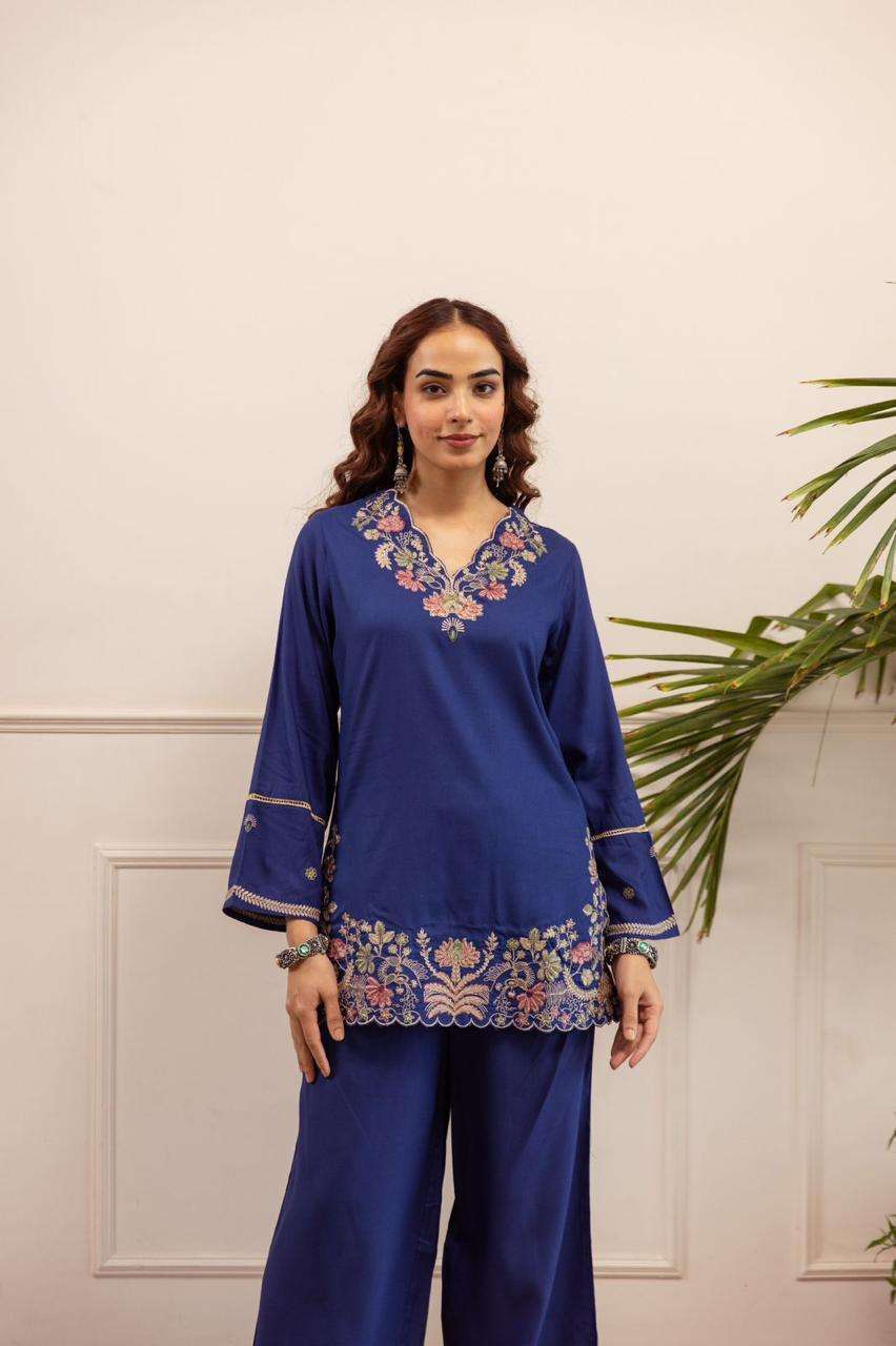 Nyra-Premium Cotton Embroidered Co-ord Set-II Eraya