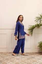 Nyra-Premium Cotton Embroidered Co-ord Set-II