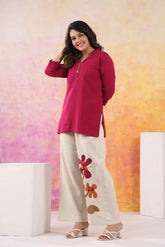 Cotton flex embroidered co-ord set