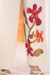 Cotton flex embroidered co-ord set