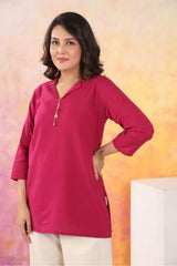 Cotton flex embroidered co-ord set