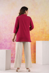 Cotton flex embroidered co-ord set