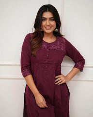 Authentic monochrome kurta set - Eraya