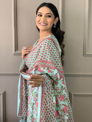 Pure cotton heavy handwork kurti set - Eraya