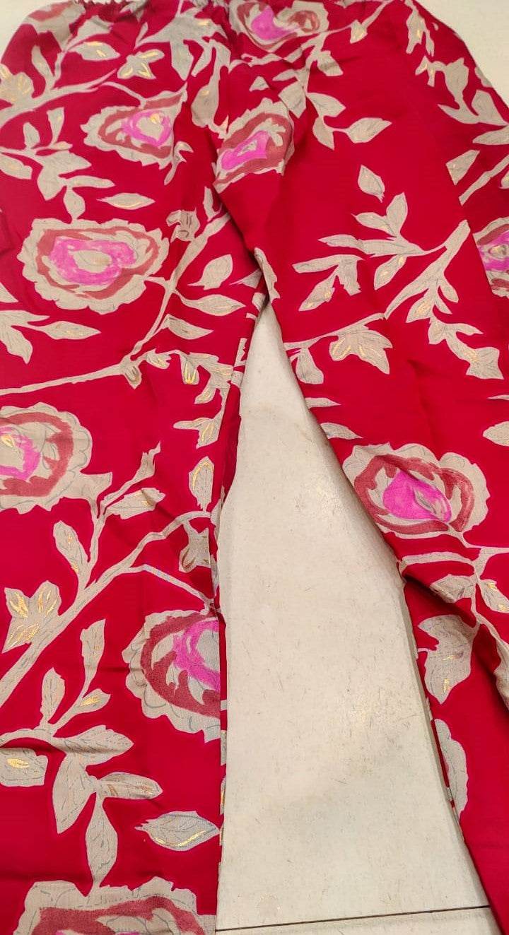 Pure muslin fabric collar-button pattern co-ord set - Eraya