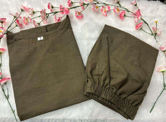 Premium cotton slub fabric top with plazo_5 colour options - Eraya