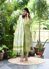 A south Indian elegance: premium south cotton kurta set- II - Eraya