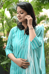 A south Indian elegance: premium south cotton kurta set - Eraya