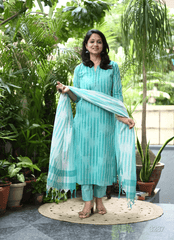 A south Indian elegance: premium south cotton kurta set - Eraya