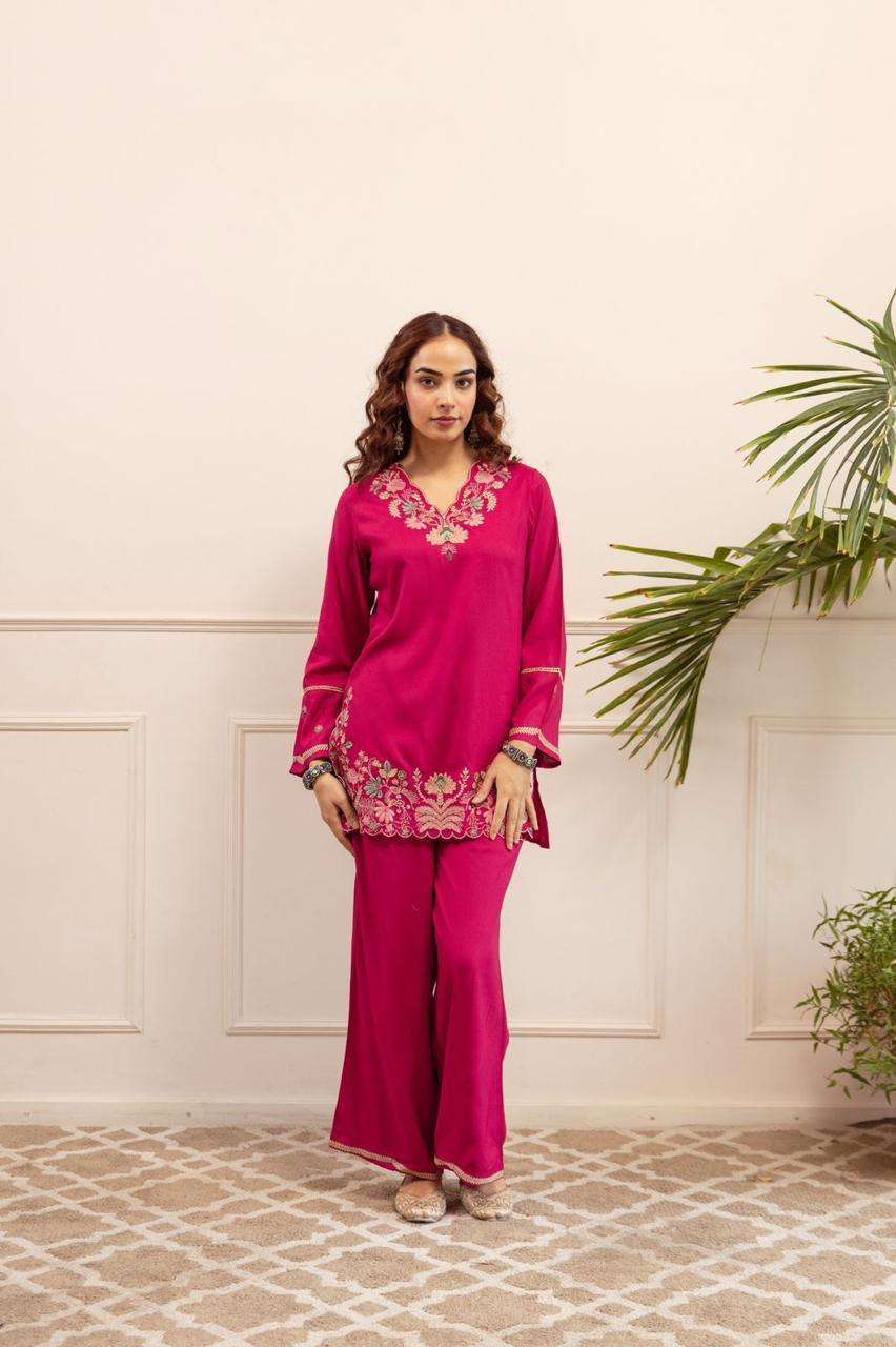 Nyra-Premium Cotton Embroidered Co-ord Set Eraya