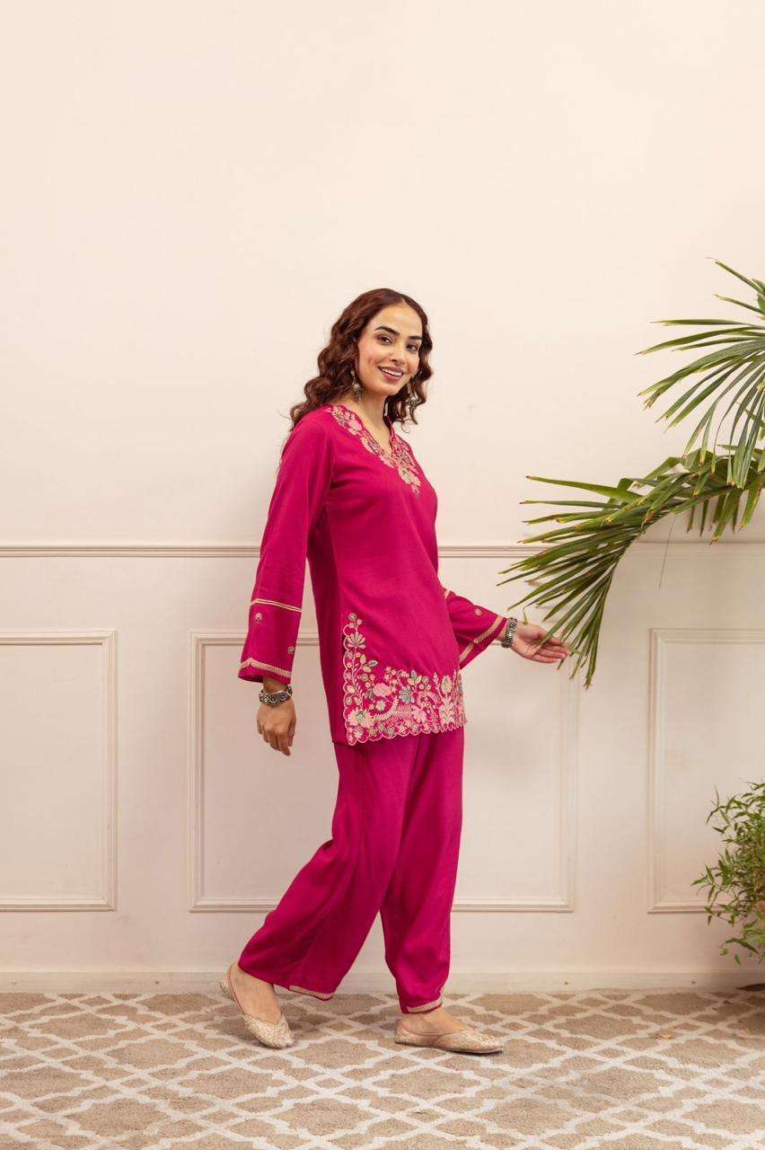 Nyra-Premium Cotton Embroidered Co-ord Set Eraya