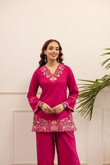 Nyra-Premium Cotton Embroidered Co-ord Set