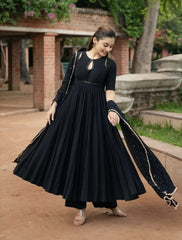 Kaajal mohini anarkali kurti (set of 3)