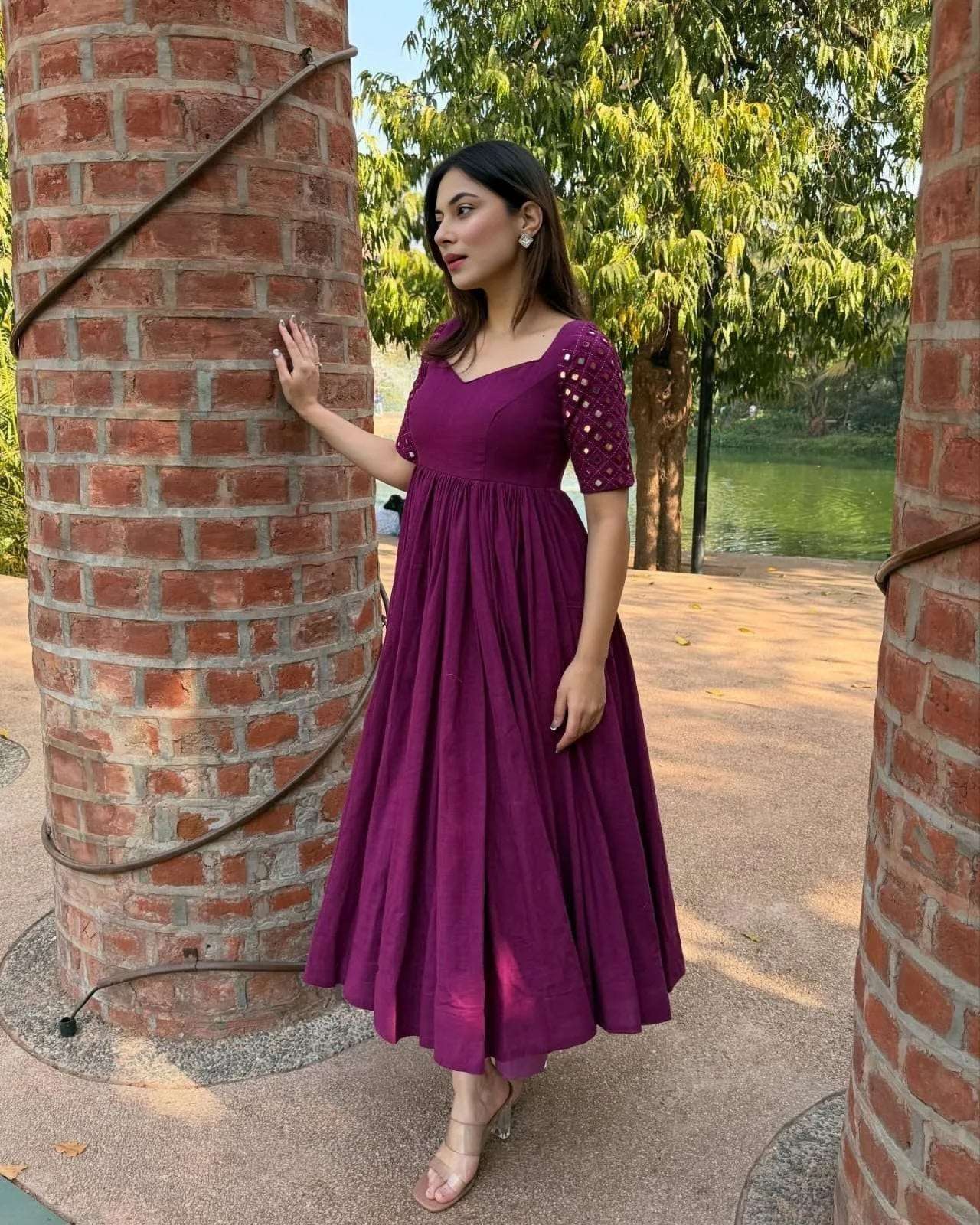 Rajsi gudhal anarkali-plazo (set of 2)