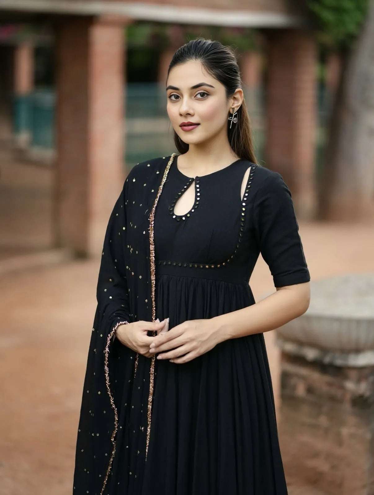Kaajal mohini anarkali kurti (set of 3)