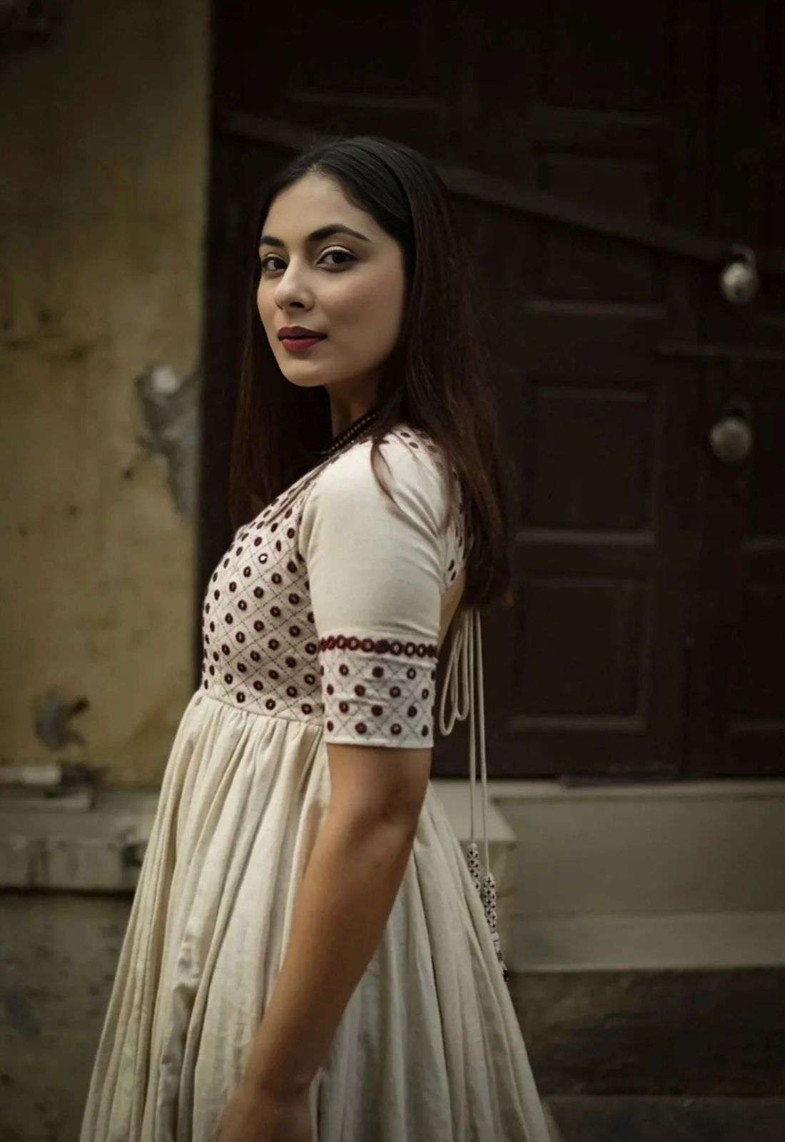 Chandra-akshat anarkali kurti (set of 2)