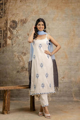 Breeze and bloom cotton kurti set (set of 3)