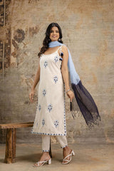 Breeze and bloom cotton kurti set (set of 3)