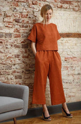 Premium cotton slub fabric top with plazo_5 colour options - Eraya