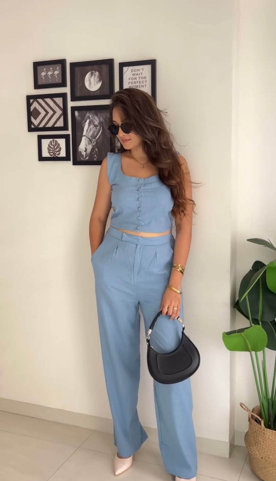 Summer special cotton-slub fabric co-ord set! - Eraya