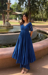 Neel-kamal cotton anarkali (set of 3)