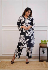 Beautiful jaipuri print cotton co-ord set - Eraya