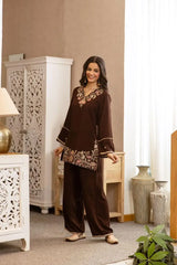 Nyra-Premium Cotton Embroidered Co-ord Set