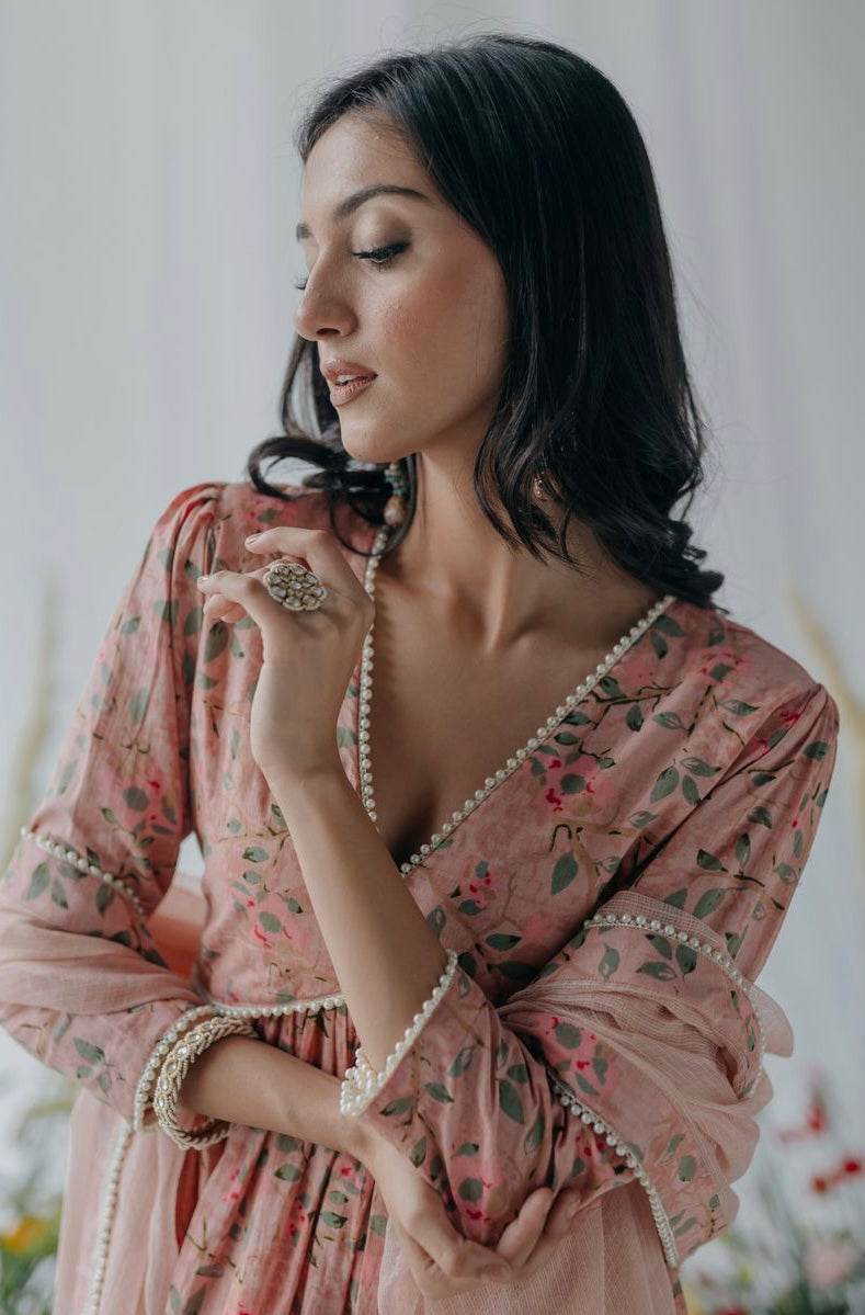 Floral printed nyla cotton sharara - Eraya