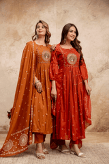 Designer anarkali kurta-pant and dupatta set