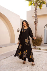 Tarini Midnight Floral Aura Kurta (set of 2)