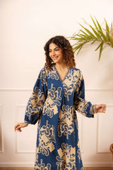 Tarini Crimson Regal Kurta- Blue (set of 2)