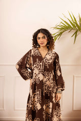 Tarini Crimson Regal Kurta- Brown (set of 2)