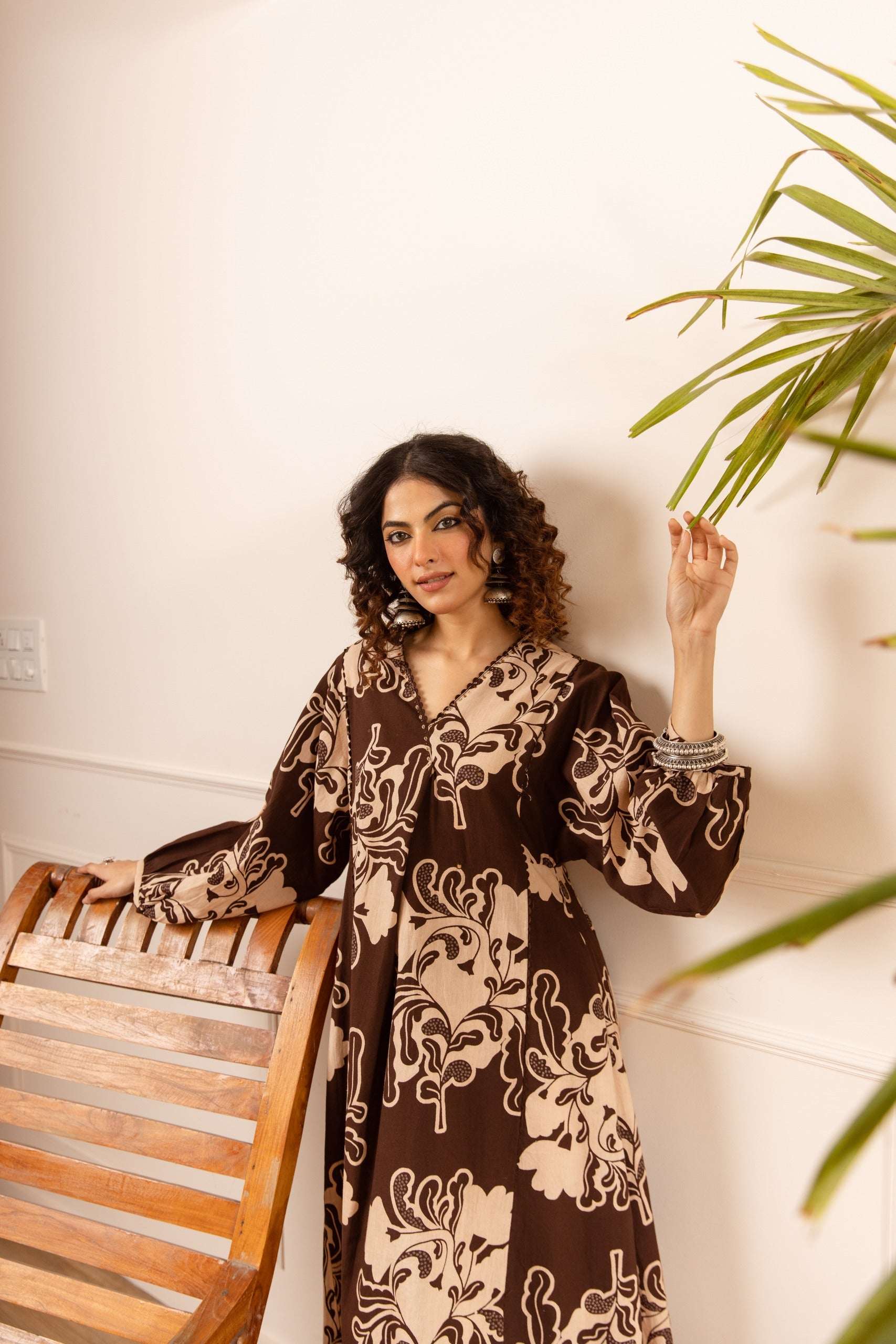 Tarini Crimson Regal Kurta- Brown (set of 2)