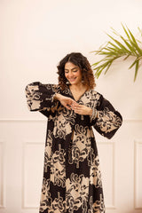 Tarini Crimson Regal Kurta- Black (set of 2)