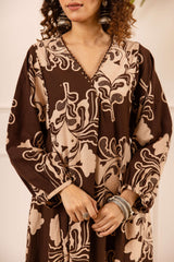 Tarini Crimson Regal Kurta- Brown (set of 2)