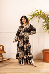 Tarini Crimson Regal Kurta- Black (set of 2)