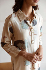 Tarini Ivory Ostrich Grace Kurta (set of 2)