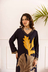 Tarini Noir Botanica Kurta- Blue (set of 2)
