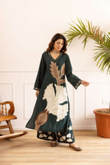 Tarini Noir Botanica Kurta- Green (set of 2)