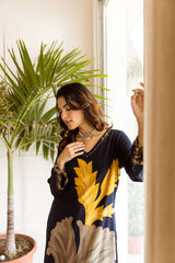 Tarini Noir Botanica Kurta- Blue (set of 2)