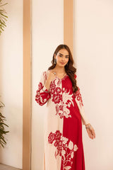 Tarini Scarlet Petal Kurta- Red (set of 2)