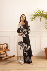 Tarini Scarlet Petal Kurta- Black (set of 2)