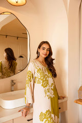 Tarini Scarlet Petal Kurta- Yellow (set of 2)