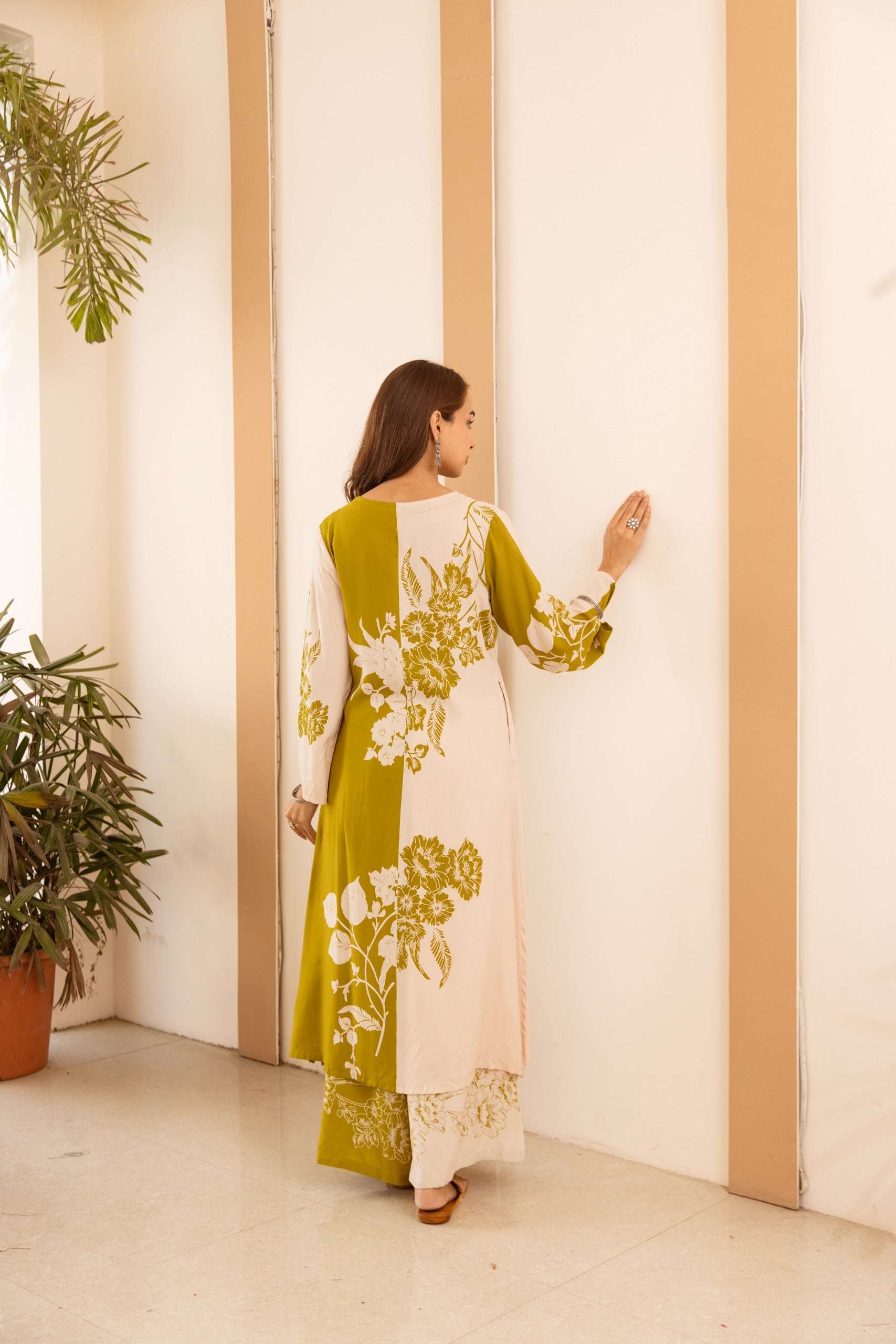 Tarini Scarlet Petal Kurta- Yellow (set of 2)