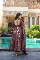 Vaidehi cotton anarkali suit (set of 3)