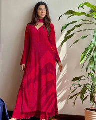 Classic faux georgette: A three piece suit set - Eraya